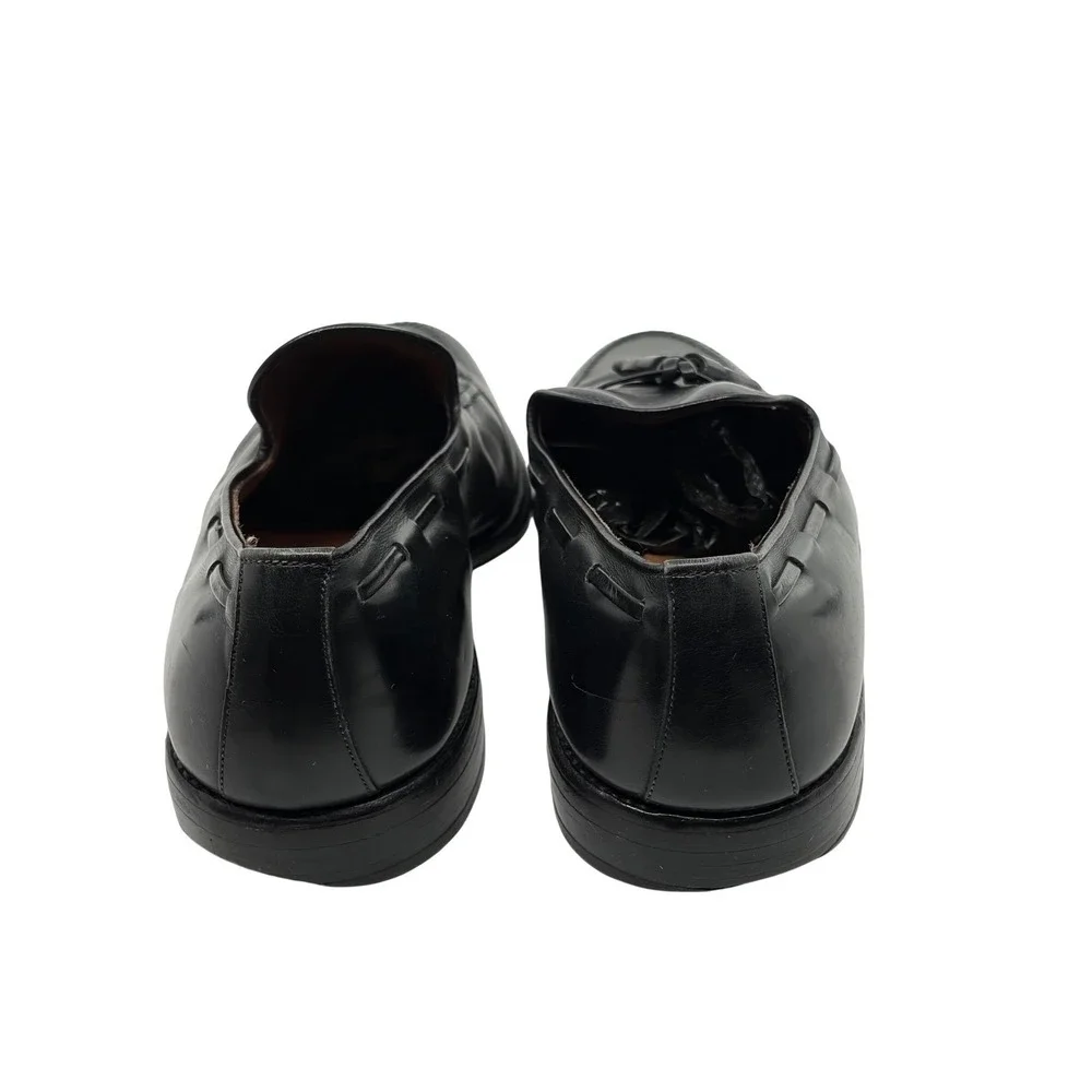 Allen Edmonds Saratoga Mens Black Leather Tassel Loafers Dress Shoes Size 11 B